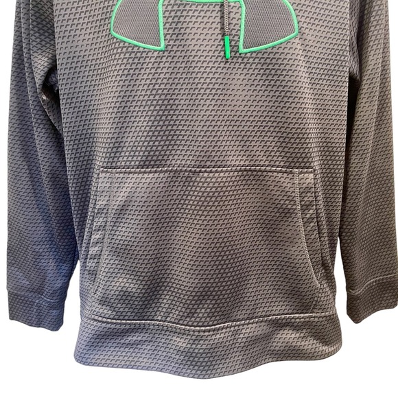 Under Armour Hoodie Cold Gear Mens S Embroidered Gray Green 1.2.2.0:A-0008 - Picture 8 of 13